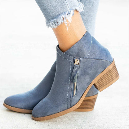 Zipper Ankle Boots