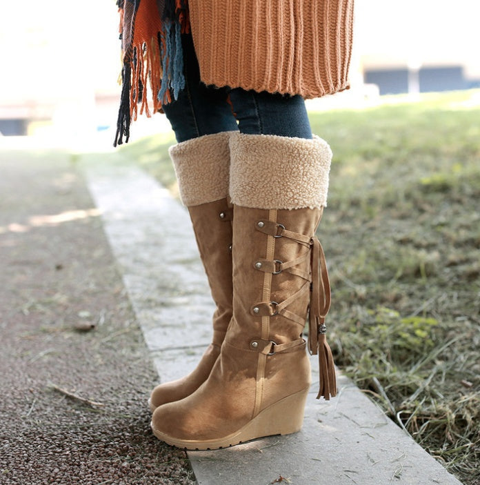 Knee High Wedge Boots