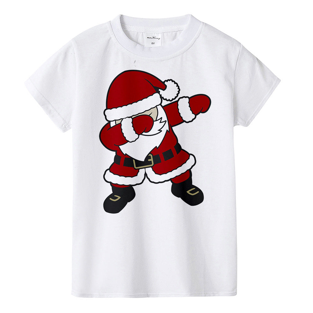 Dancing Santa Christmas Cartoon T-Shirt (Kid's Unisex)