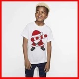 Dancing Santa Christmas Cartoon T-Shirt (Kid's Unisex)