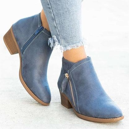 Zipper Ankle Boots