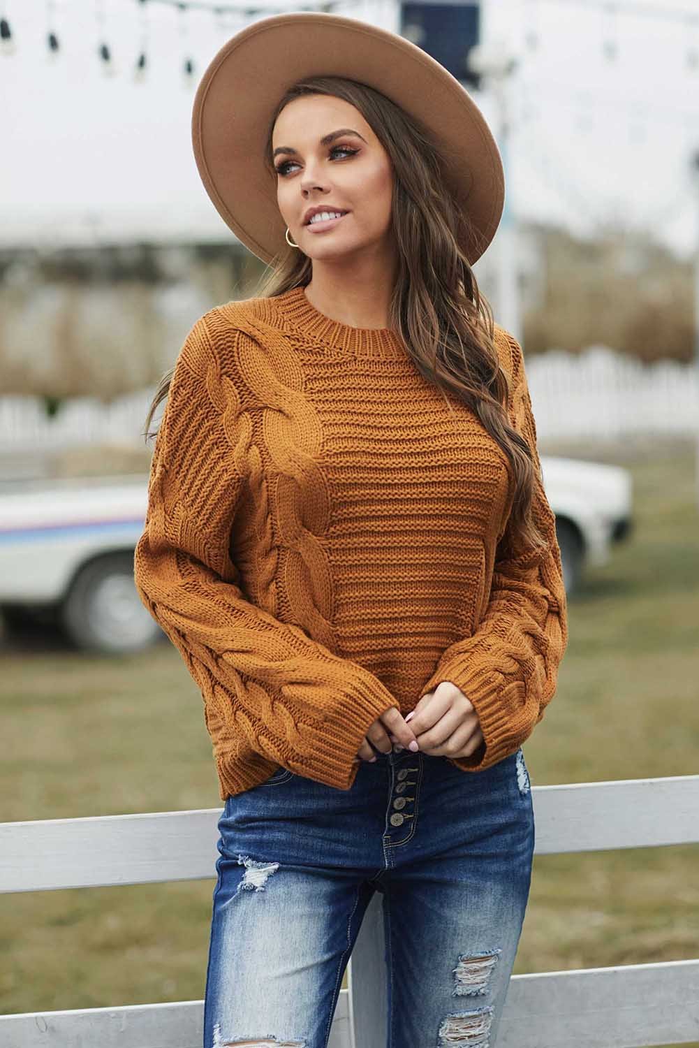 Luxurious Cable Knit Sweater