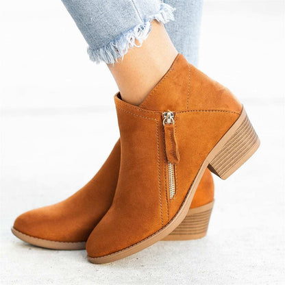 Zipper Ankle Boots