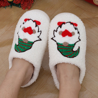 Cute Cartoon Santa Indoor Slippers