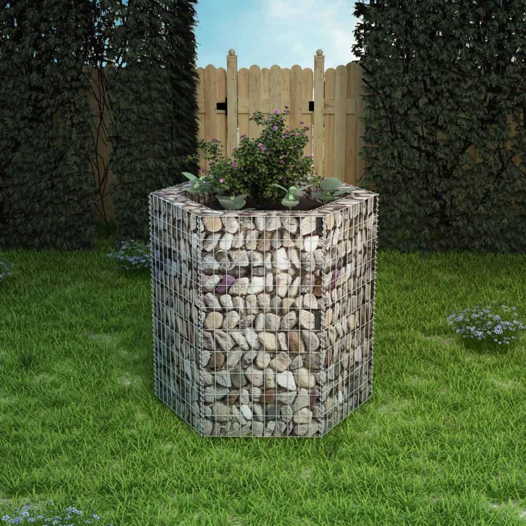 Hexagonal Gabion Raised Beds