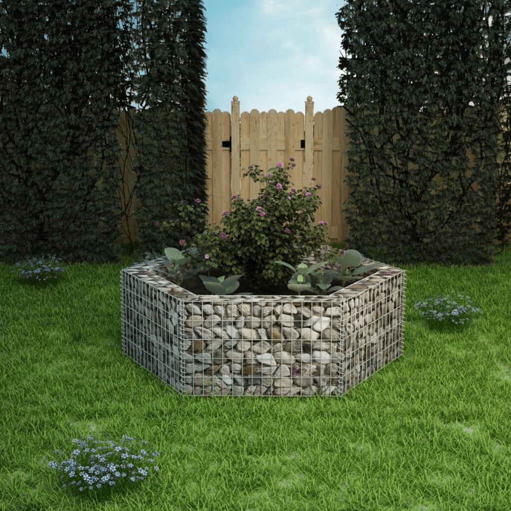 Hexagonal Gabion Raised Beds