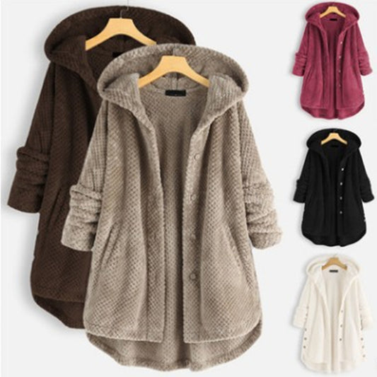 Over-sized Winter Hooded Fuzzy & Warm Jacket