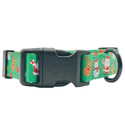 Christmas Festive Green Dog Collar