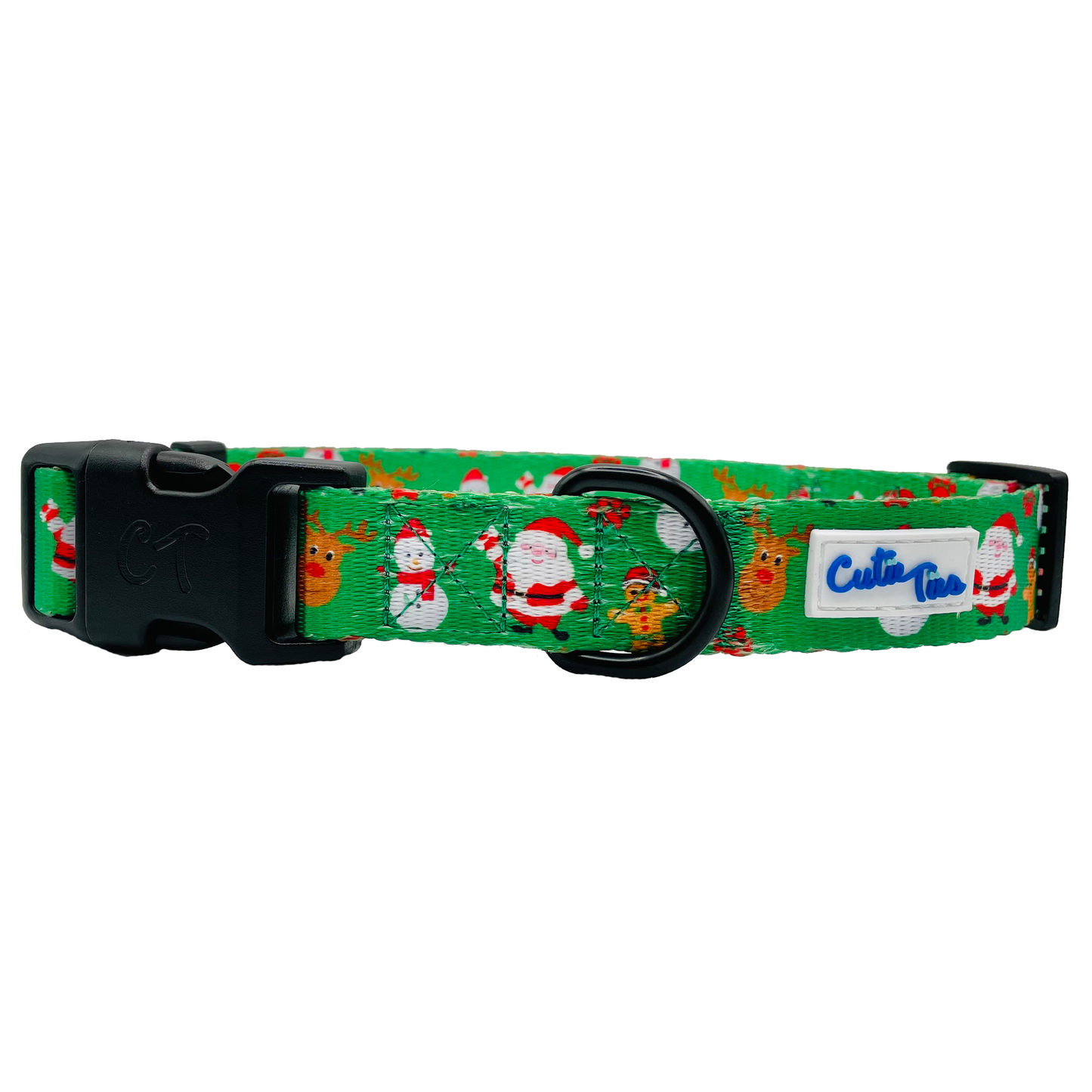 Christmas Festive Green Dog Collar