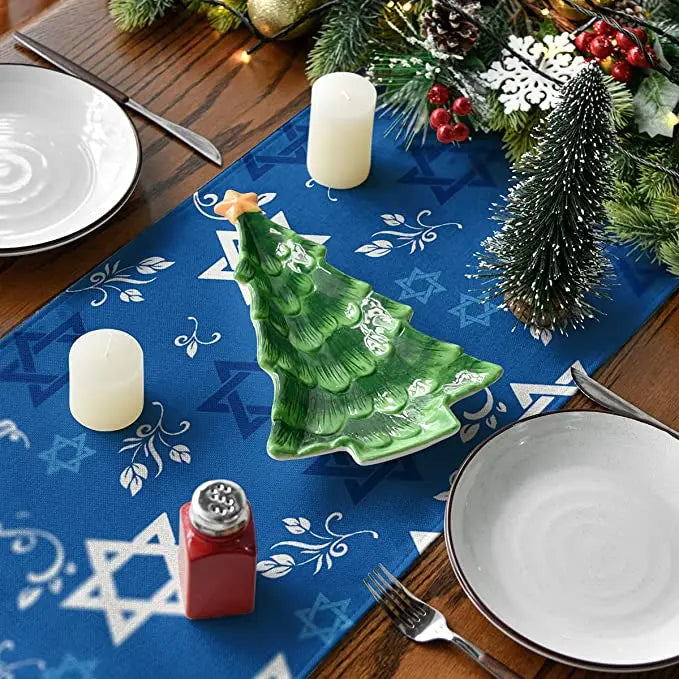 Star Of David Table Runner Hanukkah