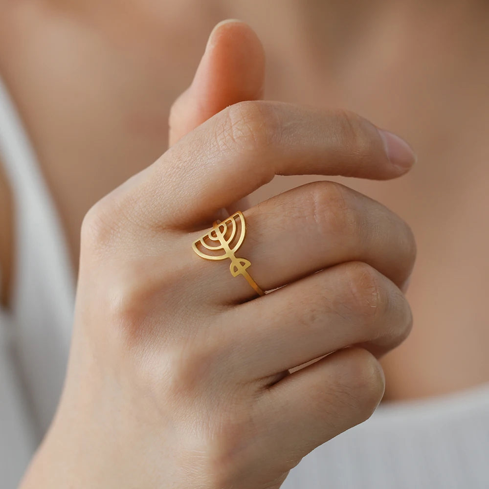 Menorah Ring Hanukkah