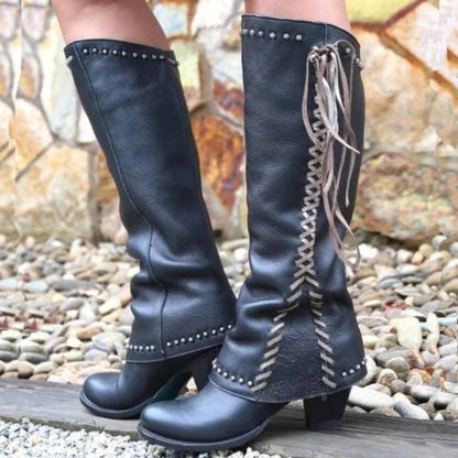 Knee High Vegan Leather Boots