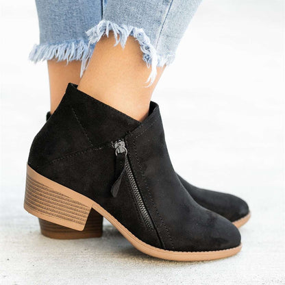 Zipper Ankle Boots