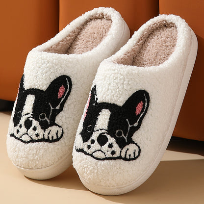 Bulldog/Boston Terrier Cotton Slippers