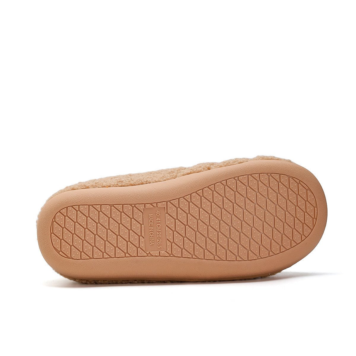 Linear Thick & Warm Non-slip Cotton House Shoes