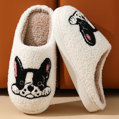 Bulldog/Boston Terrier Cotton Slippers