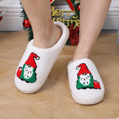 Cute Cartoon Santa Indoor Slippers