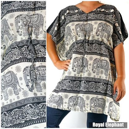 Boho Elephant Kaftan Shirt