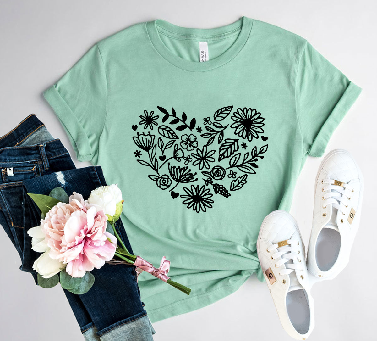 Flower Heart T-Shirt