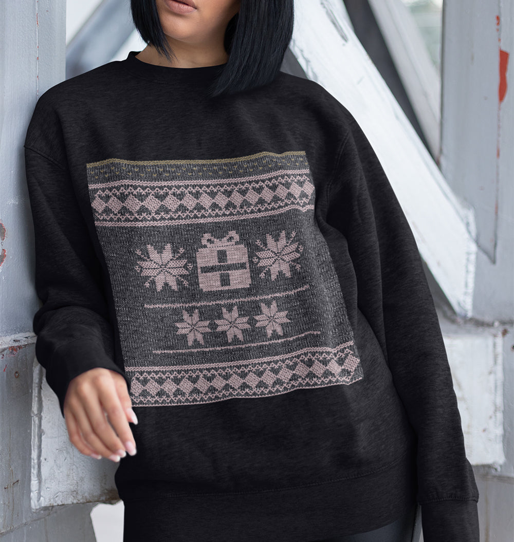 Christmas Faux Embroidered Sweatshirt (Women's)