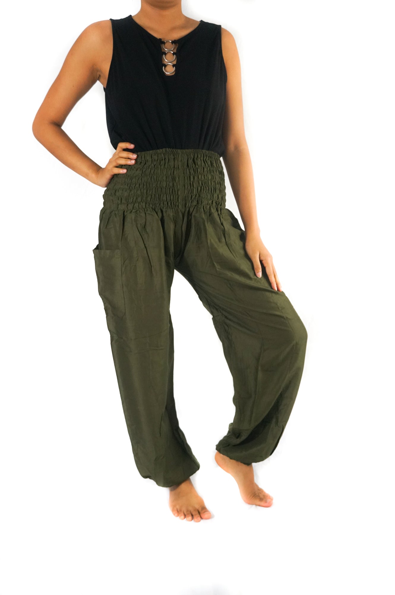 Ethereal Green Boho Pants