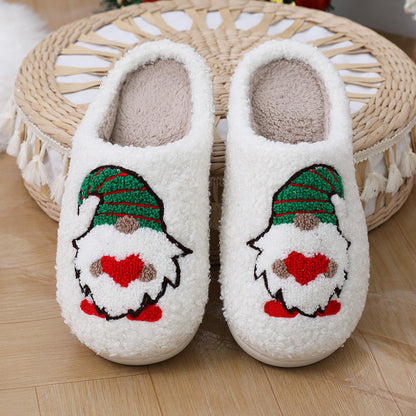 Cute Cartoon Santa Indoor Slippers