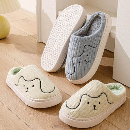 Squiggly Line Cat Slippers