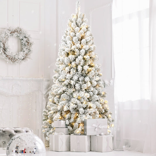 7FT White Christmas tree (With Light)