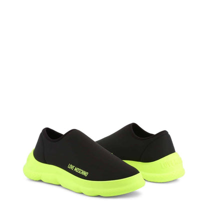 Love Moschino Neon Green Slip-On Shoes