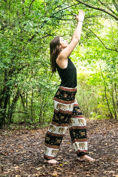 Gold Elephant Boho Pants