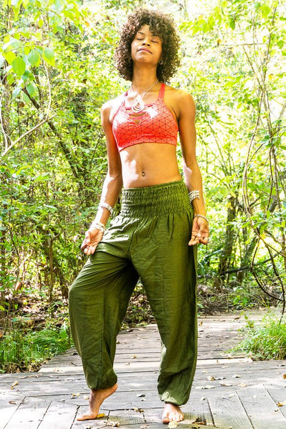 Ethereal Green Boho Pants