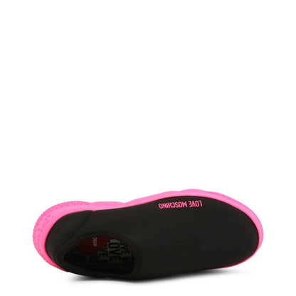 Love Moschino Neon Pink Slip-On Shoes