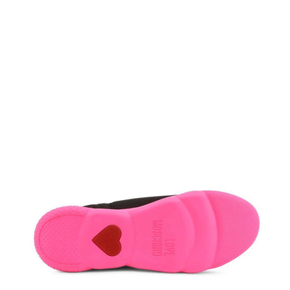 Love Moschino Neon Pink Slip-On Shoes