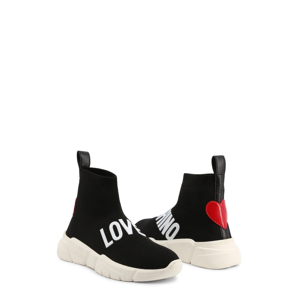 Love Moschino High Top Logo Sock Sneakers